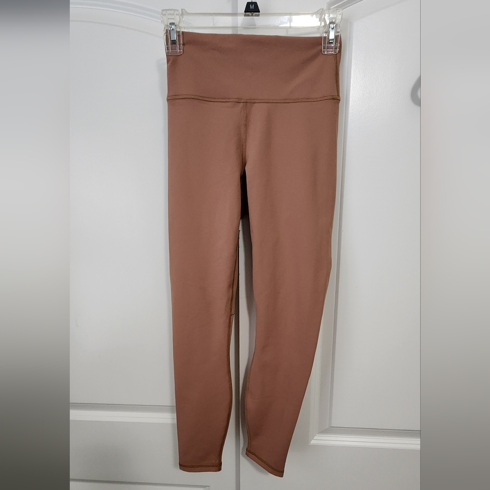 Fabletics Tan High-Rise Leggings for Active Comfort